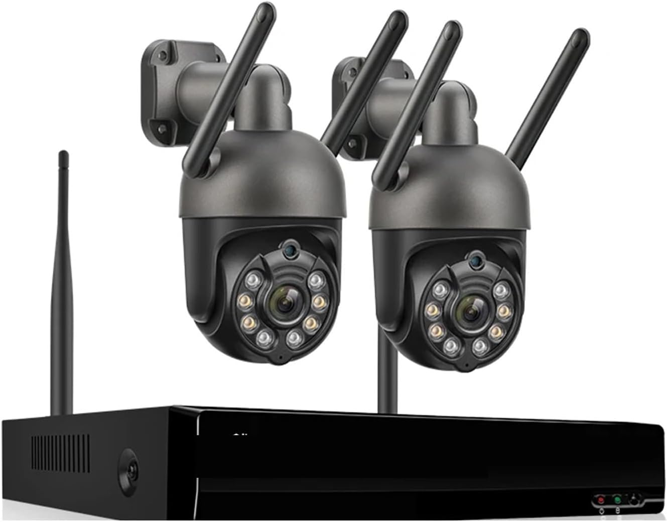 8CH 3MP Wireless Security Camera Kit WiFi PTZ IP Camera Outdoor Auto Tracking Two-Way Audio Full Color Night CCTV Video(1T,8CH NVR 8 Cameras)