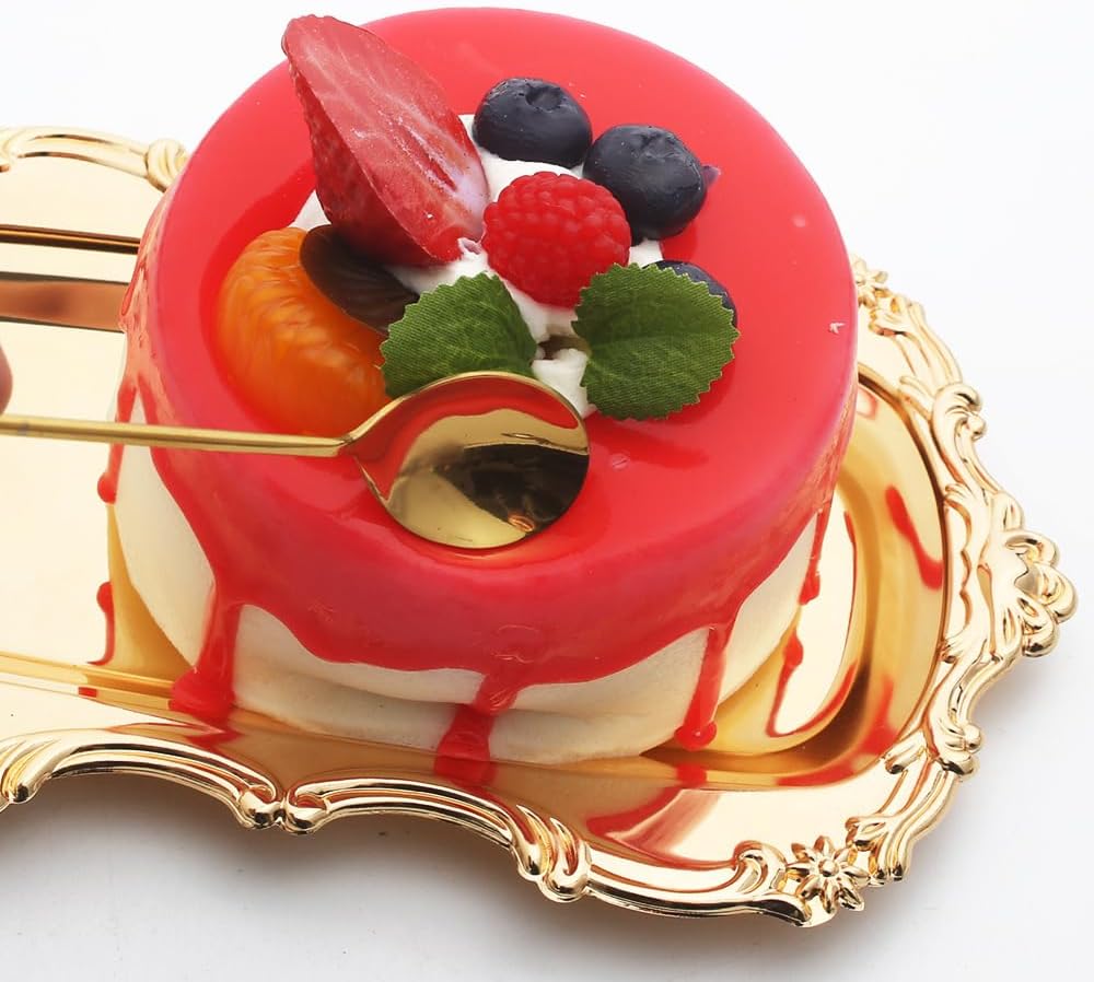 Silverware Flatware Set, 4/16/24/32pcs Lollipop Dessert Fruit Spoon Set Creative Donut Cute Stainless Steel Stirring Coffee Spoon(Silver,4Set-16Pcs)