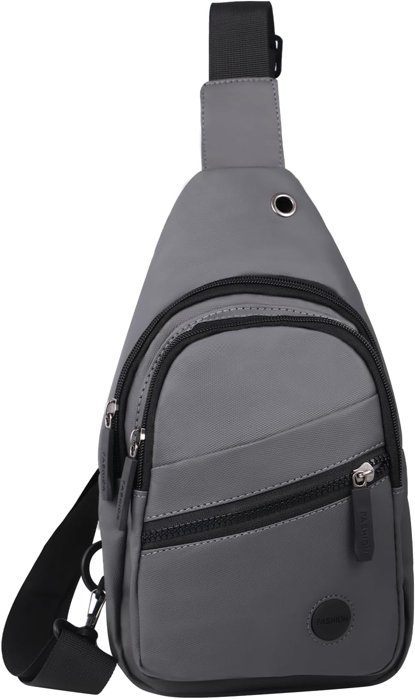 JewelryWe Marsupio da uomo e donna: borsa a tracolla regolabile antifurto di grande capacità, multi-tasca, leggera, impermeabile, borsa da viaggio