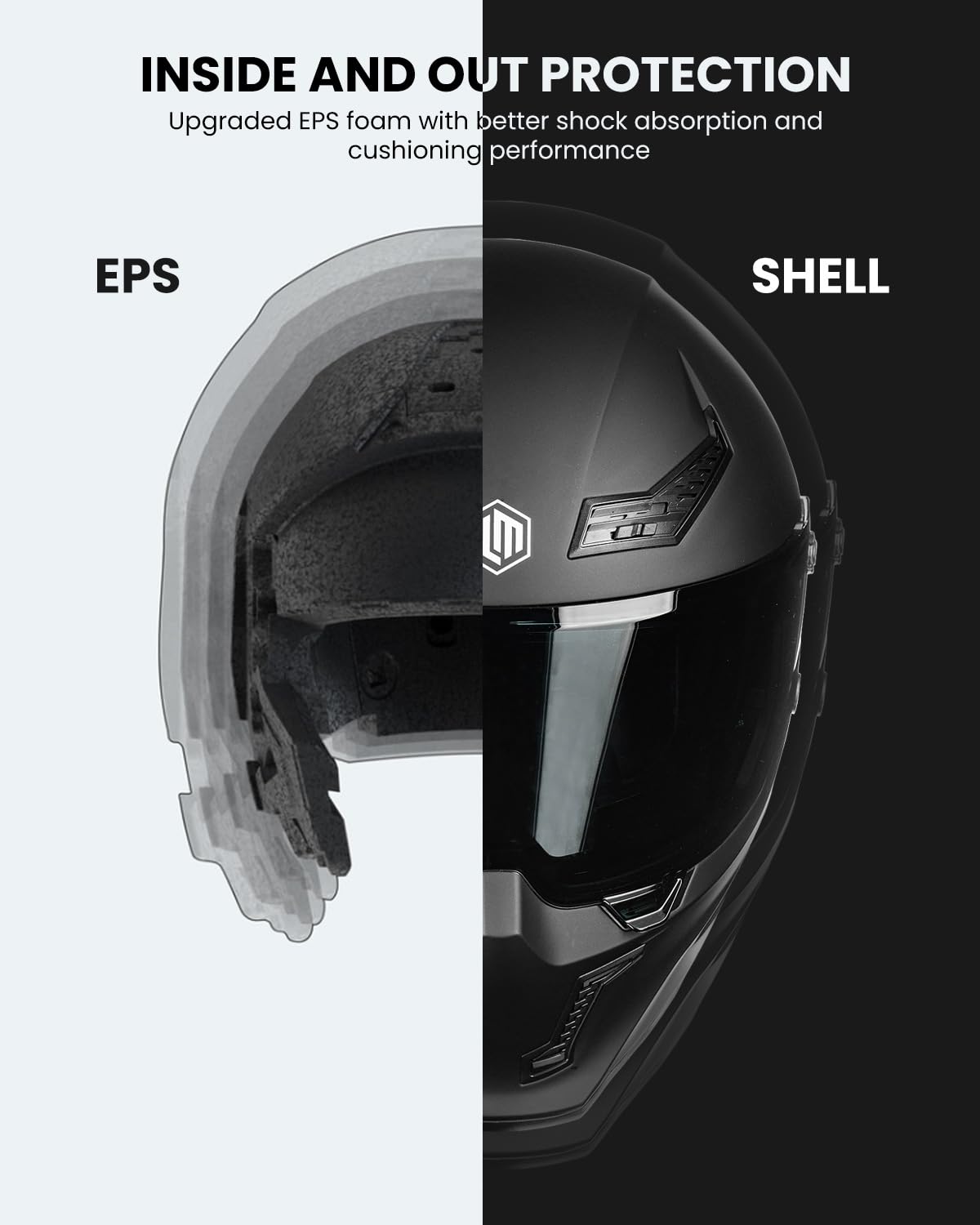 ILM Motorcycle Helmets for Adult Men Women Full Face DOT ECE Powersports Dual Visor Street Racing Helmet with Pinlock Cascos para Motos Model MF509 (Matte Black, XL) : Automotive