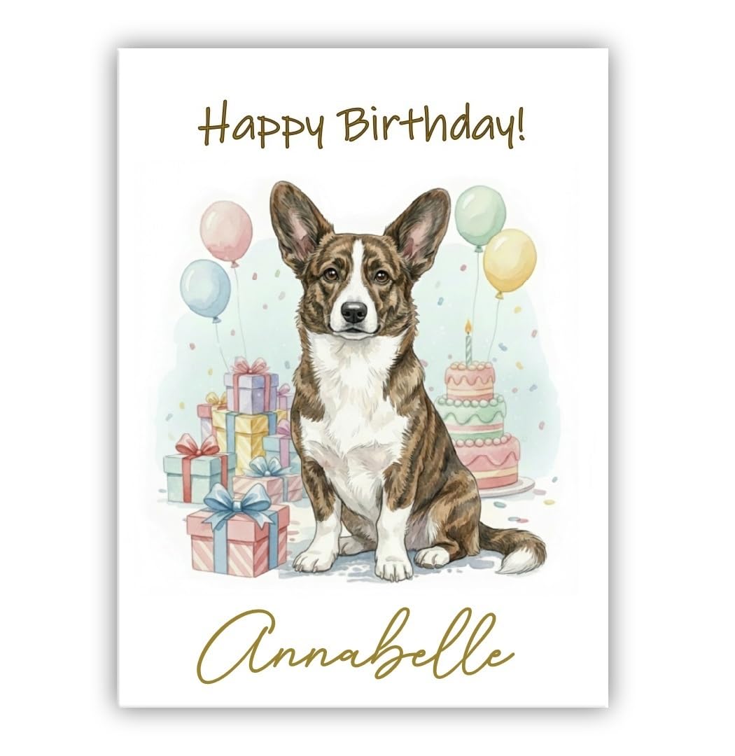 Personalised Birthday Card From the Dog – Add Any Name – Multiple Breeds Available – Dogs Lover Gift (• Cardigan Welsh Corgi)