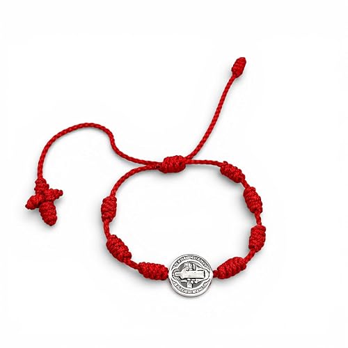 Liamlove PULSERA PARA BEBE ROJA DE 7 NUDOS CON SAN