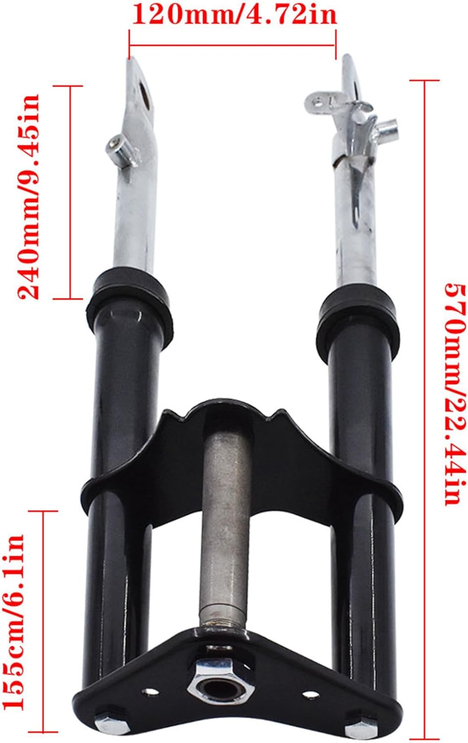 munirater Front Fork Shock Black Replacement for 50 CRF50 CRF 50 2000-2014 Suspension