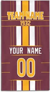 ANTKING Personalized Beach Towel Buffalo – 32 X 52 Inches Custom Name & Number, Great Gift For Men & Women
