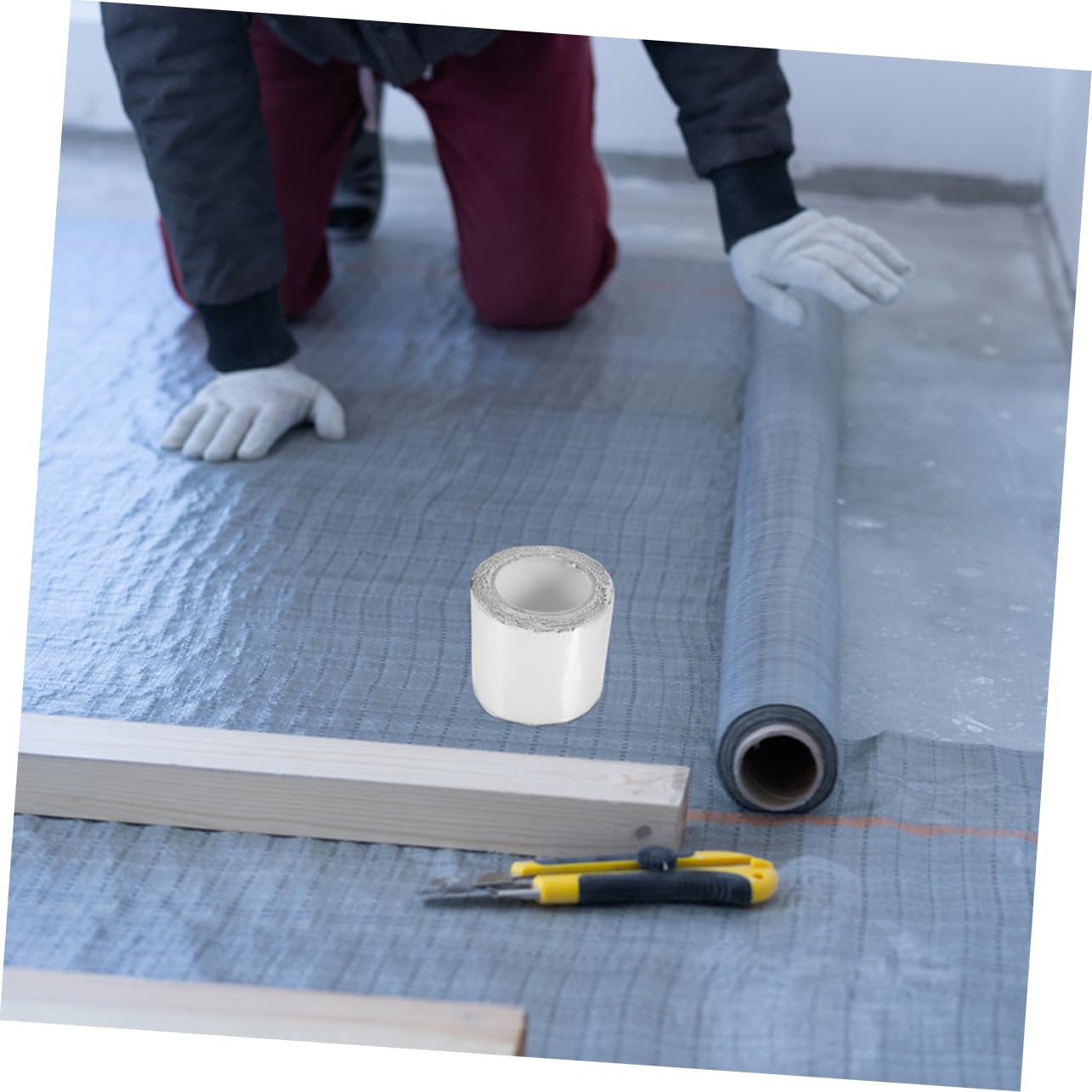 PRETYZOOM Cinta de Butilo Plata Silver Tape Autoadhesiva para Techo, Cinta de Sellado de Aluminio, para Techos de Acero