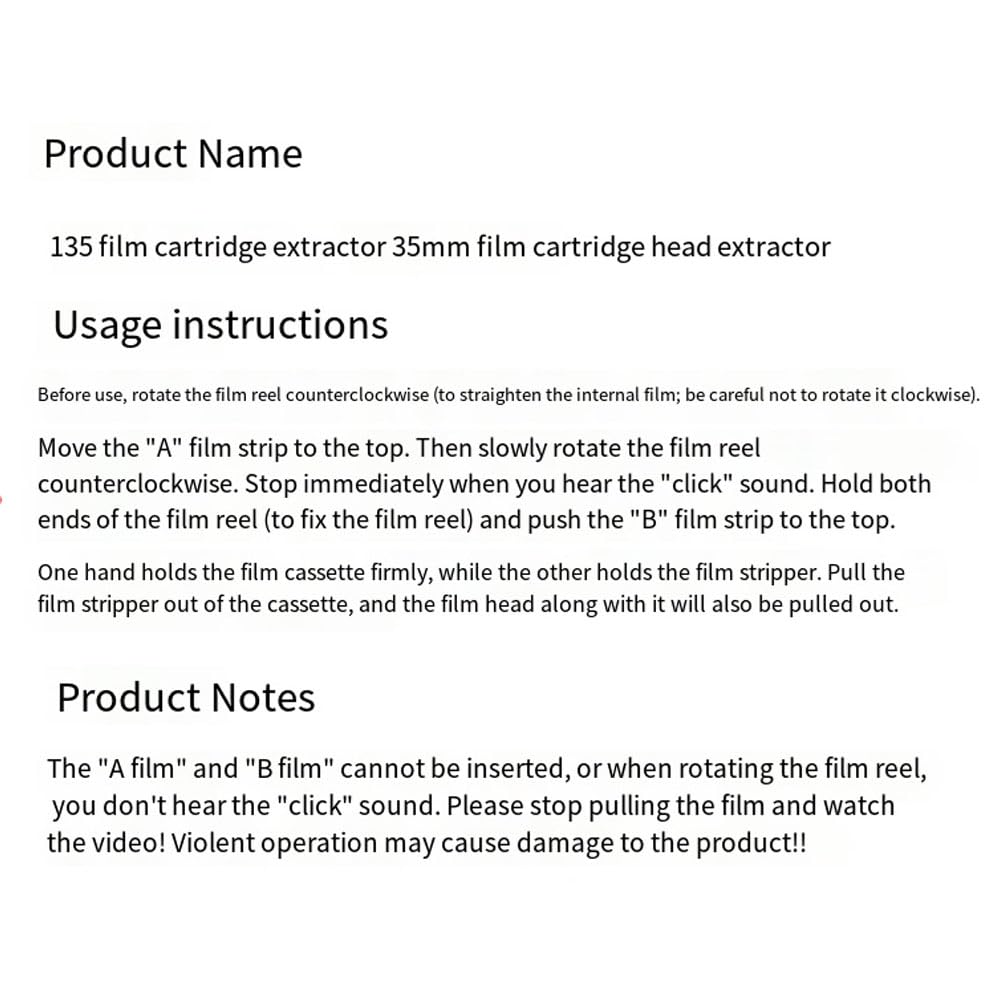 135 Outil D'Extracteur de Film pour Cartouches 35 mm Picker de Film 35 mm Accessoire Essentiel pour Les Amateurs de Photographie Cinématographique