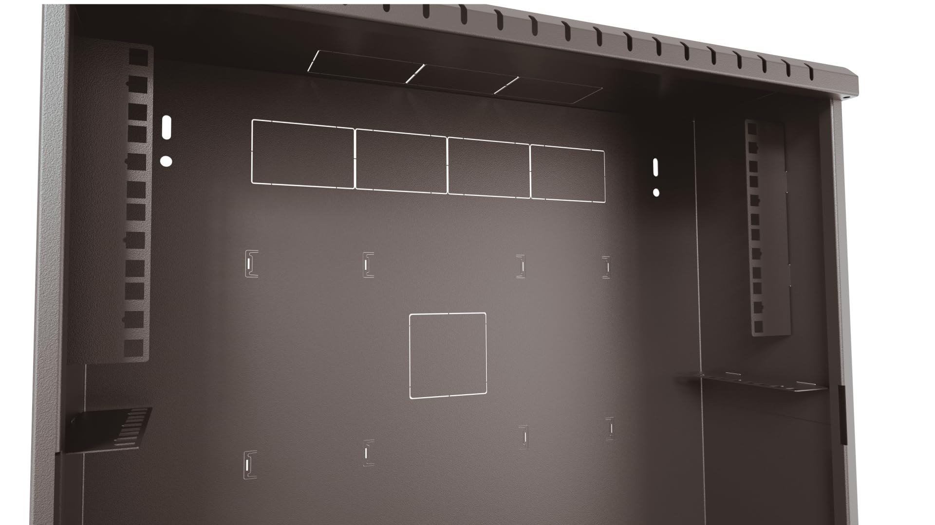 CCTV Netzwerkschrank 19 Zoll 3HE + 4HE 180 mm | Serverschrank aus Stahl | Mini DVR, Gehäuse für eine Videoüberwachungskamera, Server Gehäuse, Kompakte Abmessungen, Schwarz