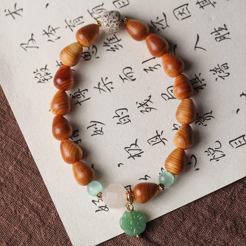 陈化崖柏水滴珠翠玉生香款手串装饰念珠 0.8×15颗男女式(0.8×15颗)