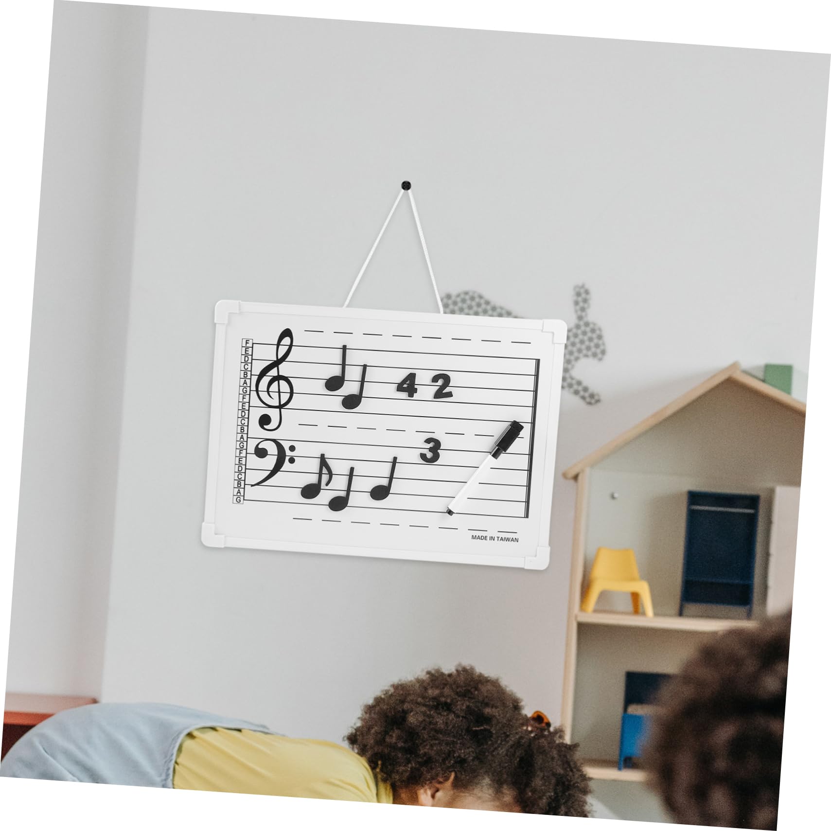 Whiteboard mit Notenlinien, 1 Satz, Kunststoff, Abwischbar