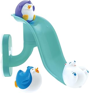 Nuby Splash 'N Slide Penguin Slide Baby Bath Toy - Early Development | Easy to Assemble | Suitable from 18 Months