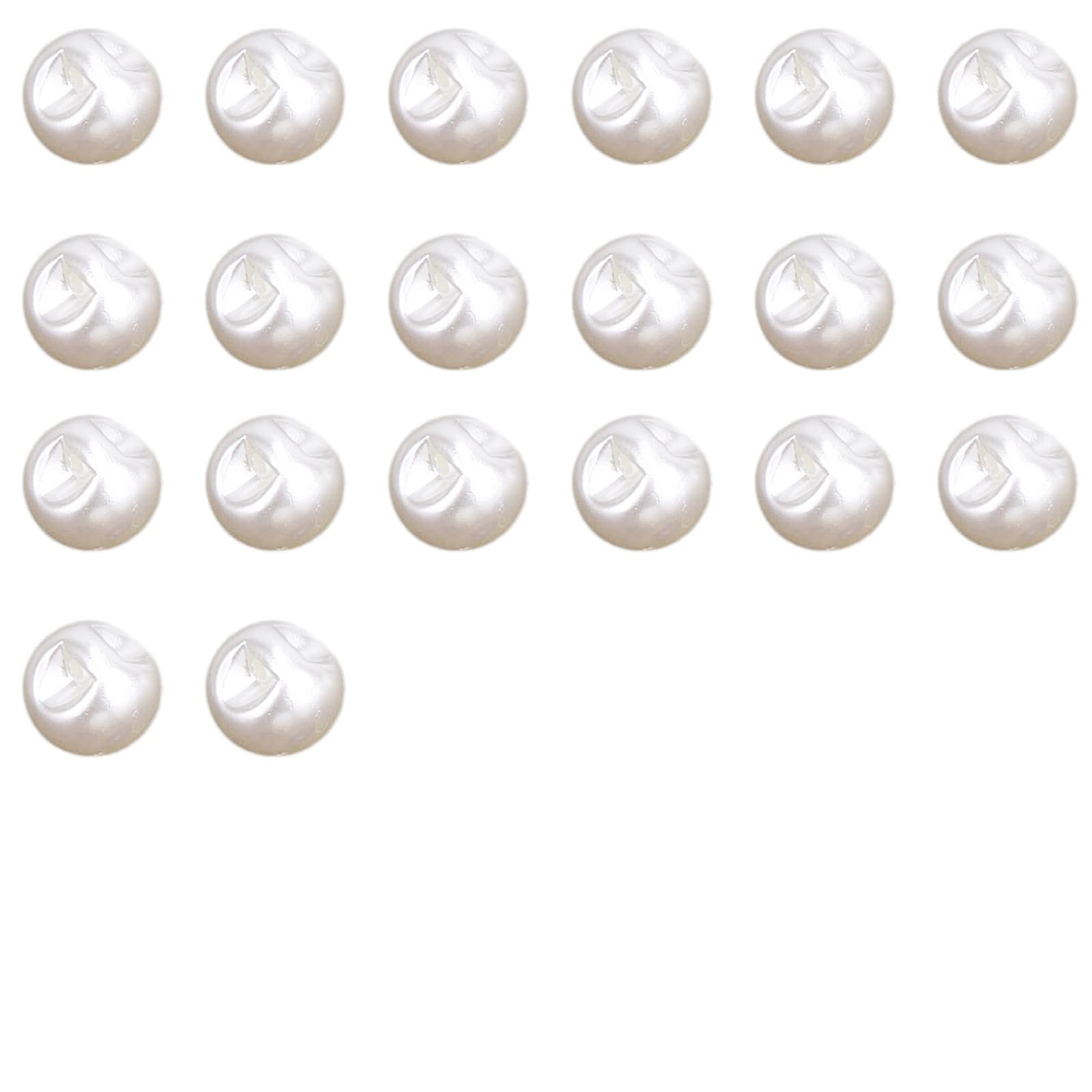 20pcs Round Sewing Pearl Buttons 12MM Resin White Sewing Button for Clothes