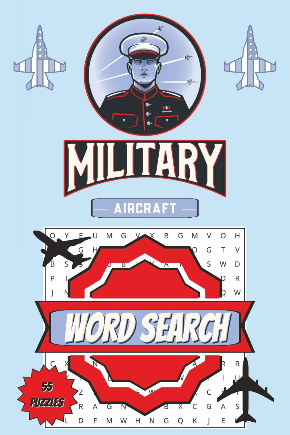 Military Aircraft Word Search: Fighter Jets, Bombers & Aviation Terminology Puzzles
