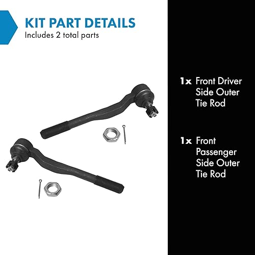 Miniatura 602 de TRQ Juego de barras de acoplamiento exteriores compatibles con Chevrolet Cruze Volt 2016-2019