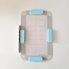 Bequilter SA434M 5x7 Metal Magnetic Embroidery Hoop with Strong Magnets Fit Brother SE600 SE400 SE625 SE425 PE550D PE540D PE535 PE525 Innovis Babylock Embroidery Machine with 4Pcs Blue Magnets