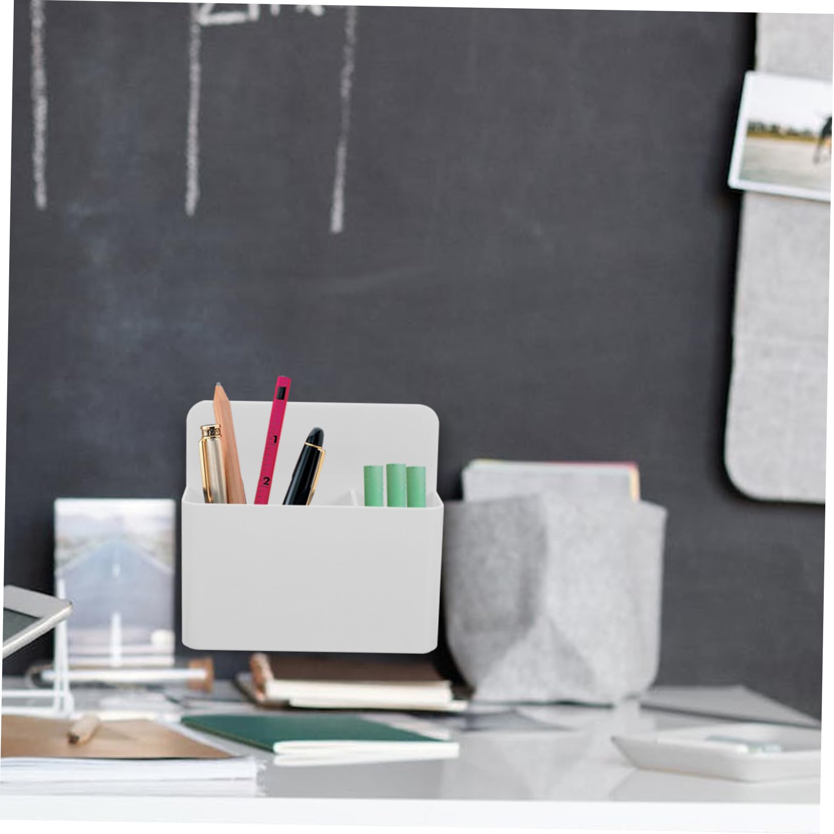 Uonlytech 3 Pezzi Portapenne Magnetico per Lavagna Organizer Bianco per Cancellabili con Scomparti Regolabili per e Scuola con Magneti Potenti per Metalliche