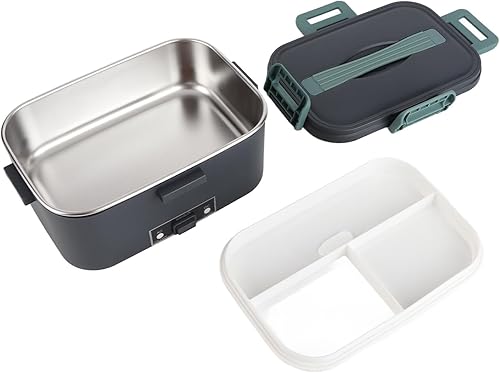 Miniatura 4 de TOPINCN Fiambrera eléctrica para adultos, lonchera térmica de 1.8 L, calentador de alimentos portátil para el hogar, automóvil, camión, oficina,