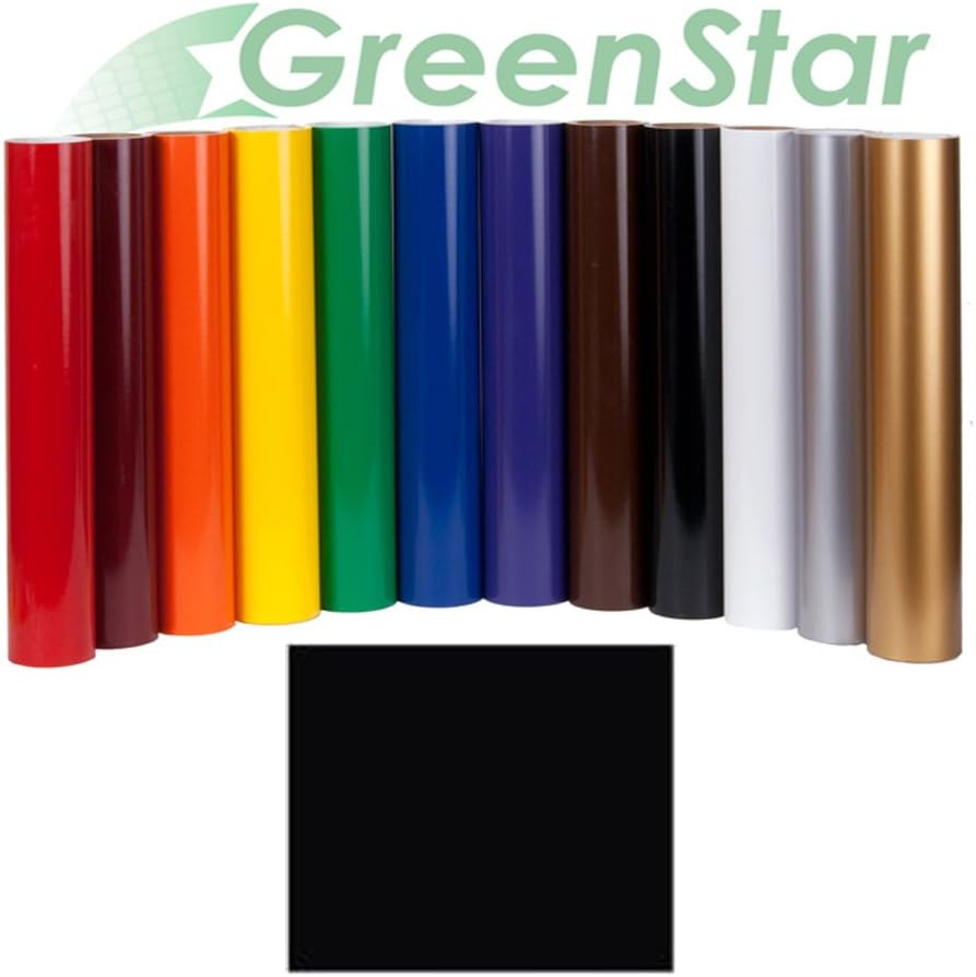 GreenStar Matte Black Sign Vinyl 24"x10Yd, Graphics & Lettering for Interior & Exterior Application