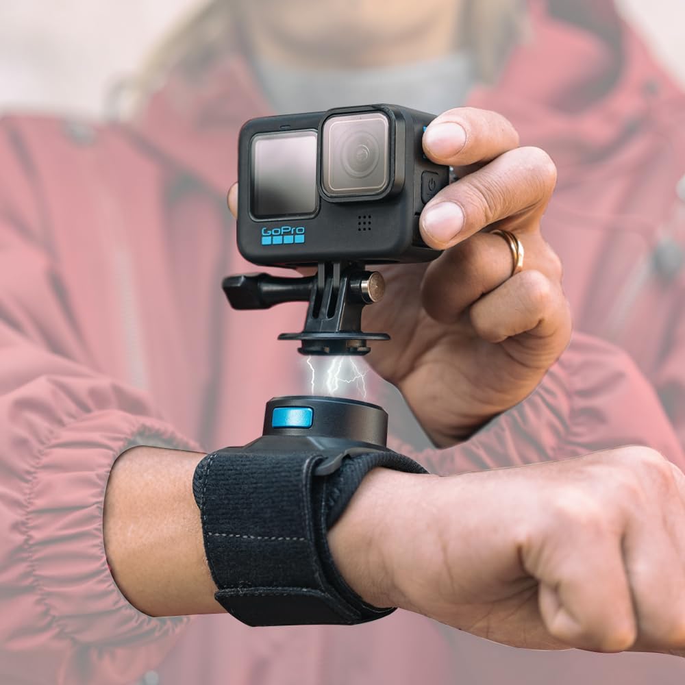 SUREWO Magnetische Schnellverschluss-Handgelenkschlaufe, kompatibel mit Go Pro Hero 13/12/11/10/9/8/7//6/5, schwarz, DJI Osmo Action 5 Pro/4/3/2, Insta 360 ONE R, Akaso/Campark und mehr