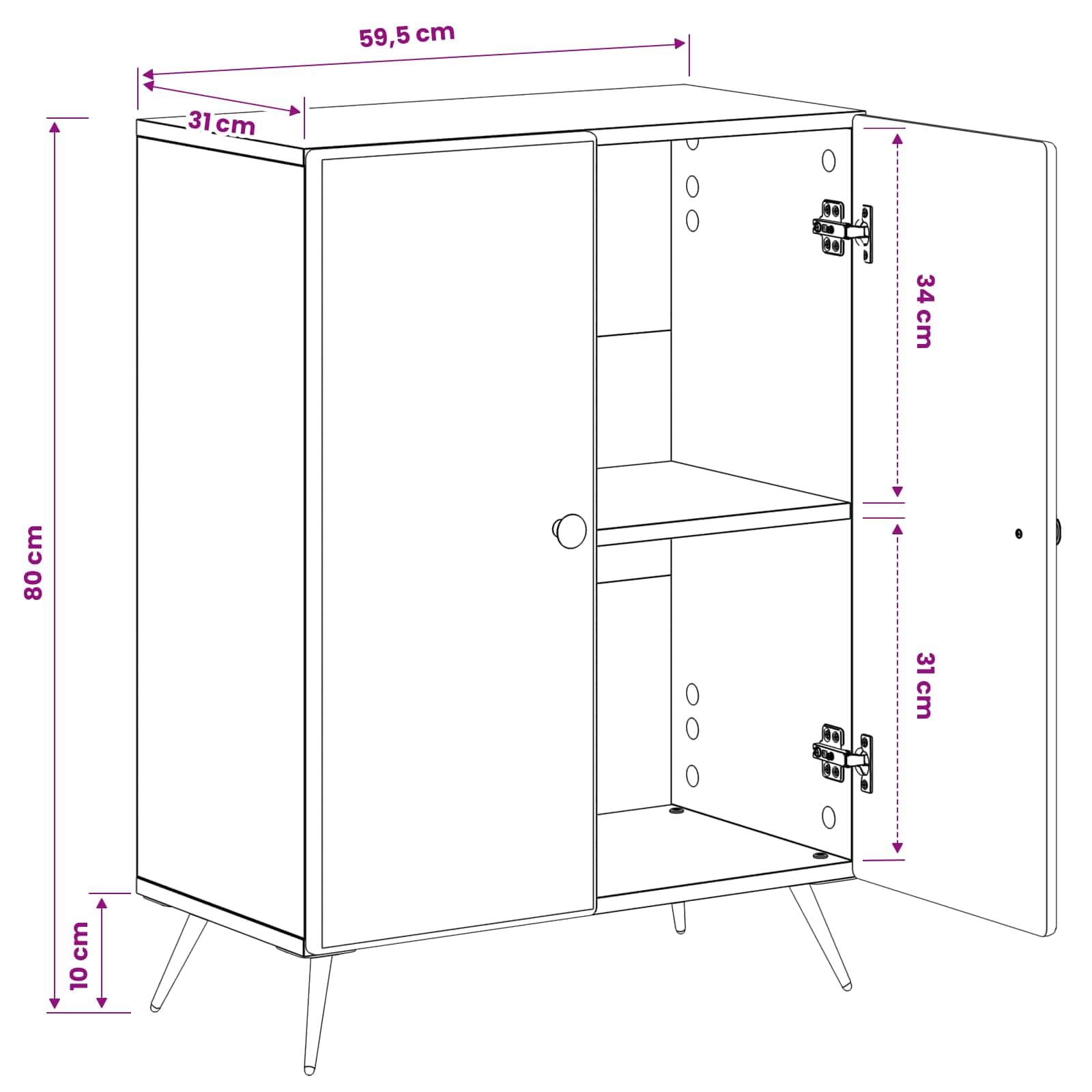 vidaXL Meuble de Rangement de Salle de Bain Breda Chêne Artisanal