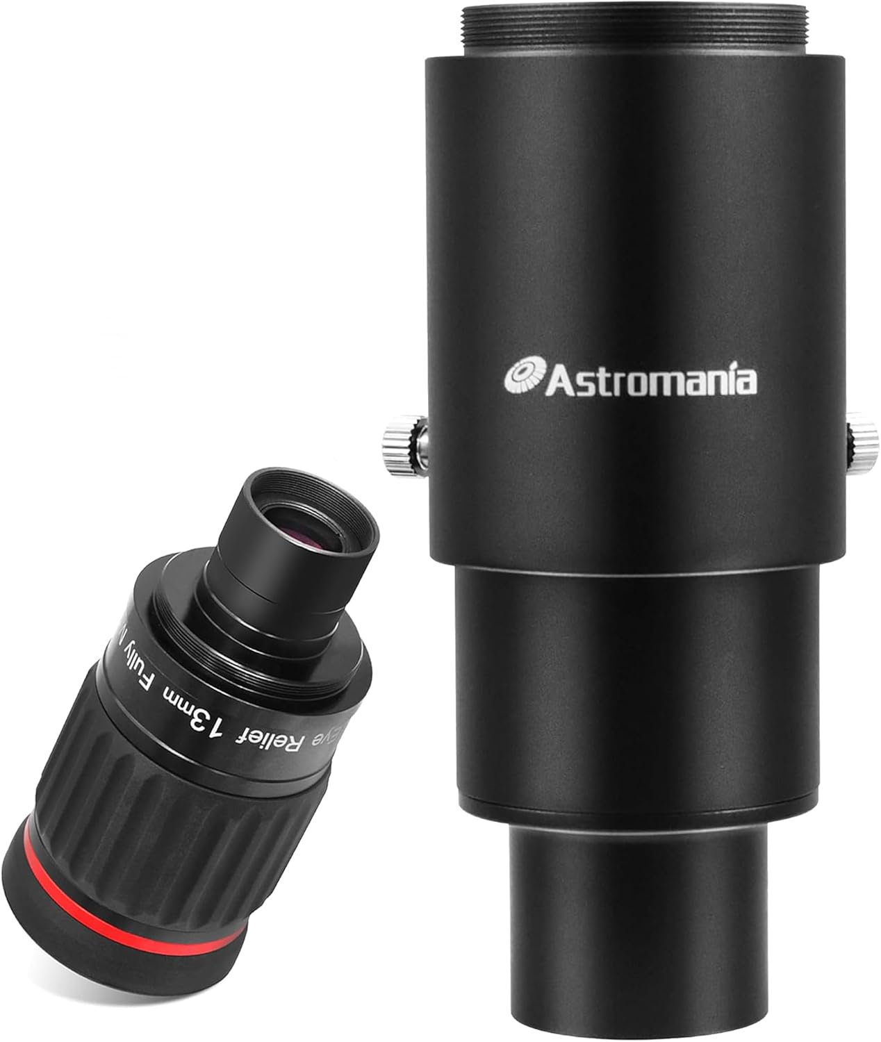 Astromania 1.25"/2"- 13mm 70 Degree Super Wide Angle (SWA) - Bundle with - 1.25" Extendable Camera Adapter