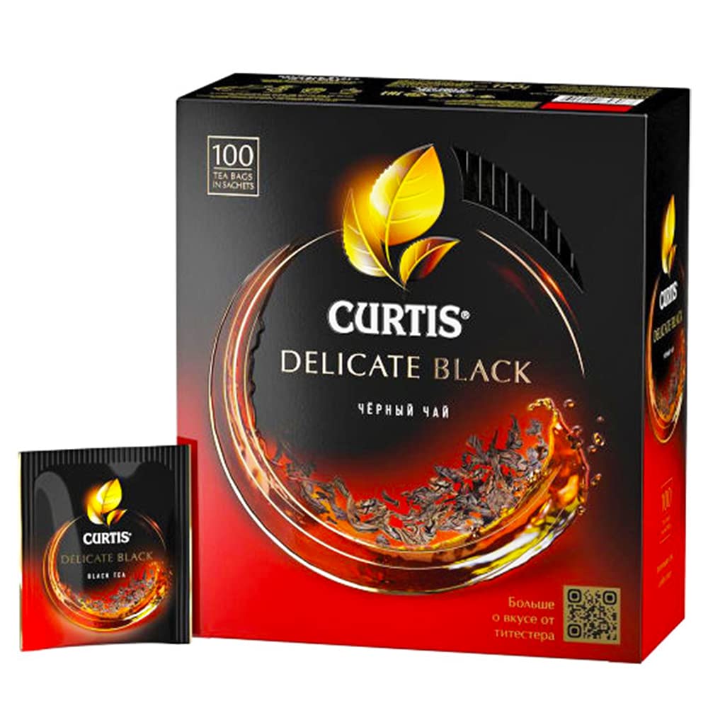 CURTIS DELICATE BLACK TEA - Gourmet Tea Bags - A Naturally Smooth & Rich Tasting Black Tea - Small Leaf Black Tea - 100 Count Tea Infuser Bags - 1.7g x 100 Count