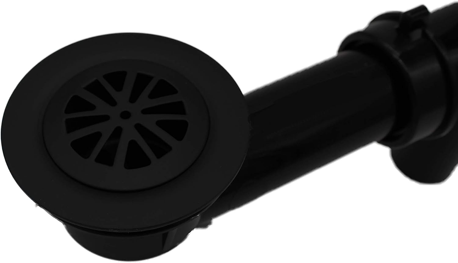 Westbrass 592144C-62 1-½' x 14" Black Poly Tubular Bath Waste & Overflow Assembly with Trip Lever and Strainer Grid Drain Cover, Matte Black