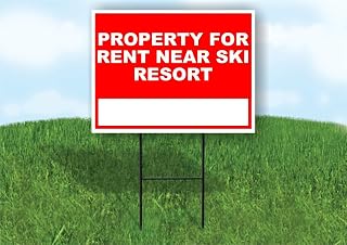 Property for rent near ski resort Write On Me Red 18x24 in Single Sided Yard Road Sign w/Stand