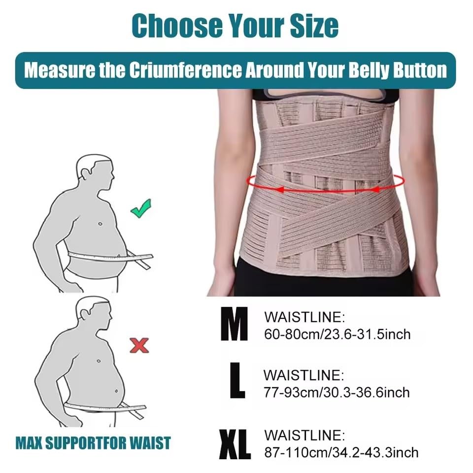 Adjustable Back Compression Brace Wrist Support Women Men Pain Relief Lower Sciatica Lumbar Belt Lifting