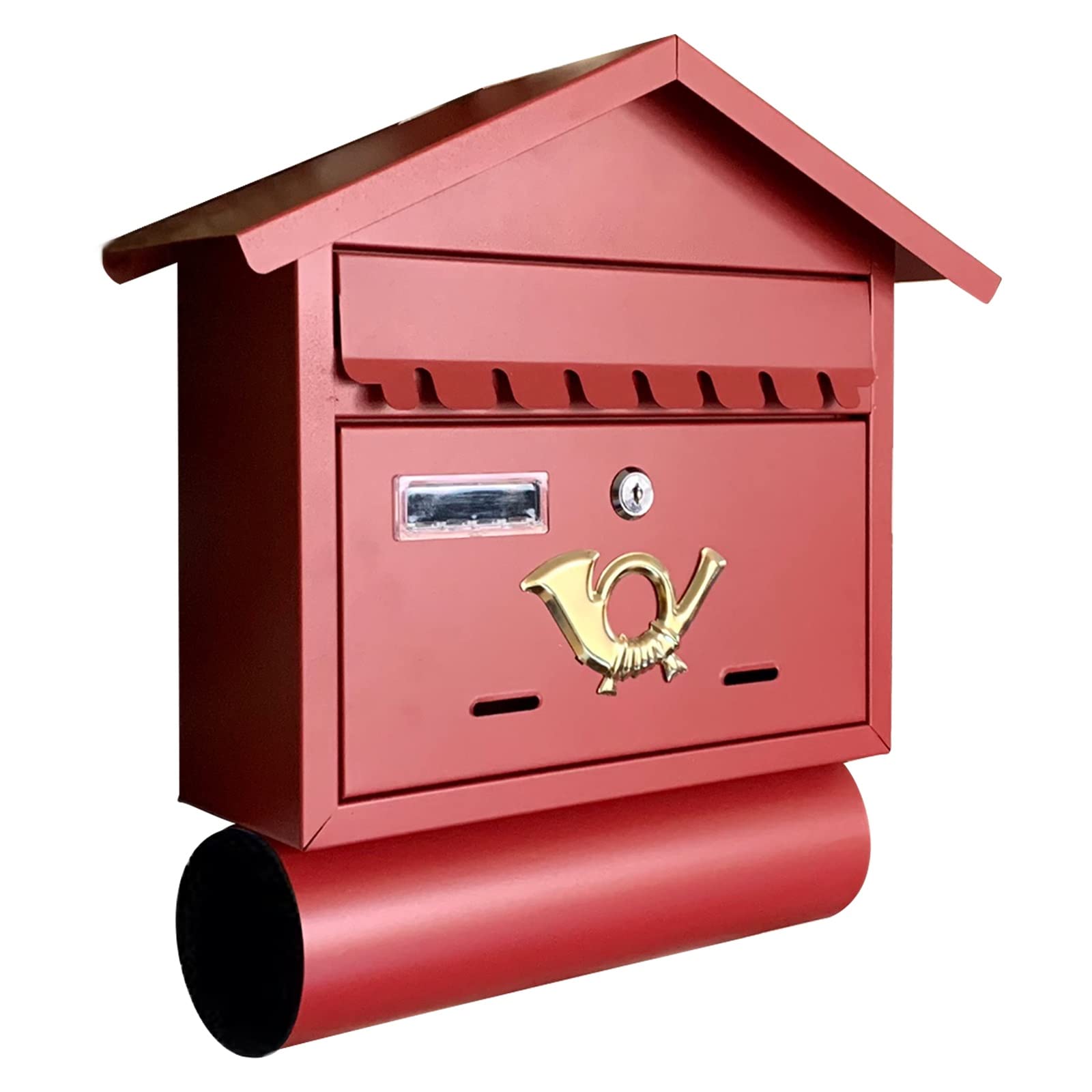 Briefkästen zur Wandmontage, Briefkasten, Briefkasten mit großem Fassungsvermögen, Metallbriefkästen für den Außenbereich, Briefkästen zur Wandmontage, Briefkästen für das Haus, 16,1 x 16,1