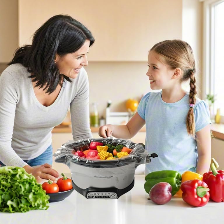 Slow Cooker Liners, Disposable Crock Pot Liners, 13"x21" Large Size Cooking Bags, Fits 3-8 Quart Oval & Round Crock Pot, BPA-Free, 10 Count - Image 4
