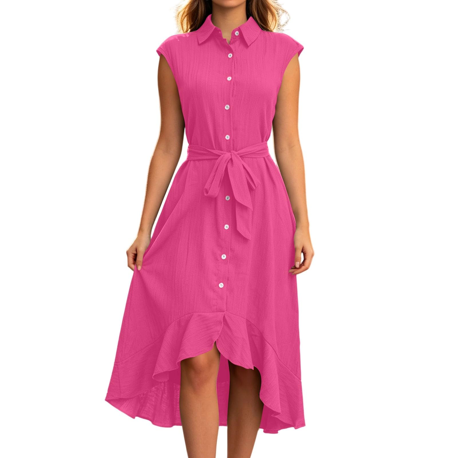 Robe rayée élégante et Tendance, à la Taille cintrée et à la Coupe asymétrique, avec Bretelles réglables.
