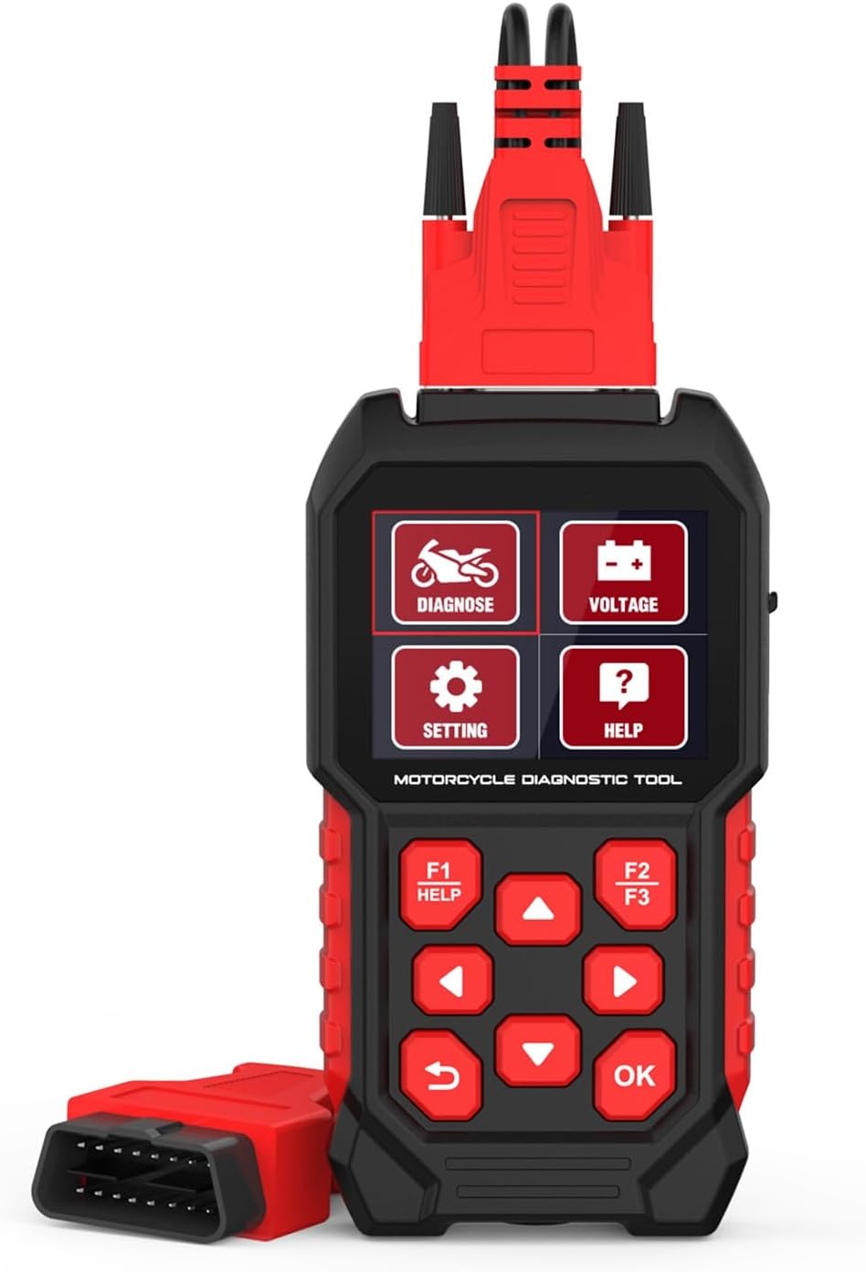 Motorcycle Code Reader Scanner,M4 Motorcycle Diagnostic Tool Read/Clear Fault Codes,Quick & Voltage Test Compatible for Yamaha-2,Honda,KTM,Vespa,Kawasaki-1/2/3/4/5/6,Generation IV-6/PGO,Suzuki-1-4/6