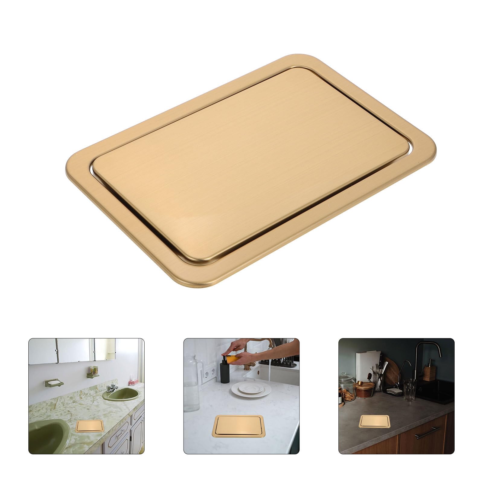 Cubre Tapa Abatible Diseño Empotrado Acero Inoxidable y Fregadero para Adecuado para Ahorro de Espacio Aplicación Multifuncional Cocina Restaurantes