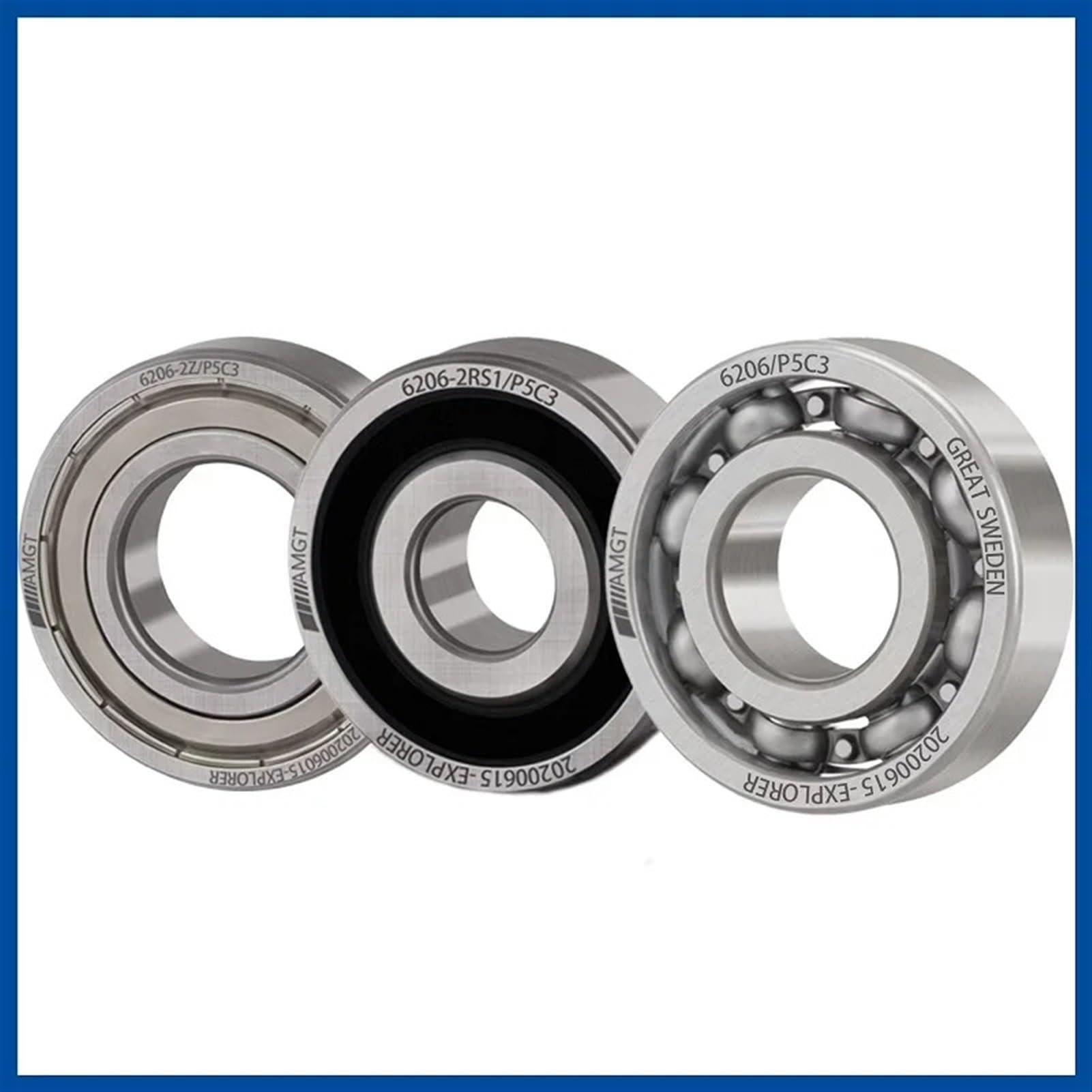 Deep Groove Ball Bearings 10 Stück P5 Hochleistungslager 6200 2RS, Metalldichtung, Rillenkugellager 6200 2RS, 10 x 30 x 9 mm(6200-2RS-P5)