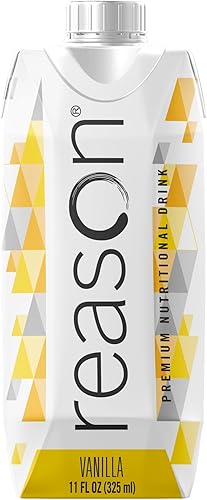 Reason Bebida de proteína alta en calorías de alta calidad, libre de soja, gluten, sabores artificiales, edulcorantes, apta para lactosa, ideal para