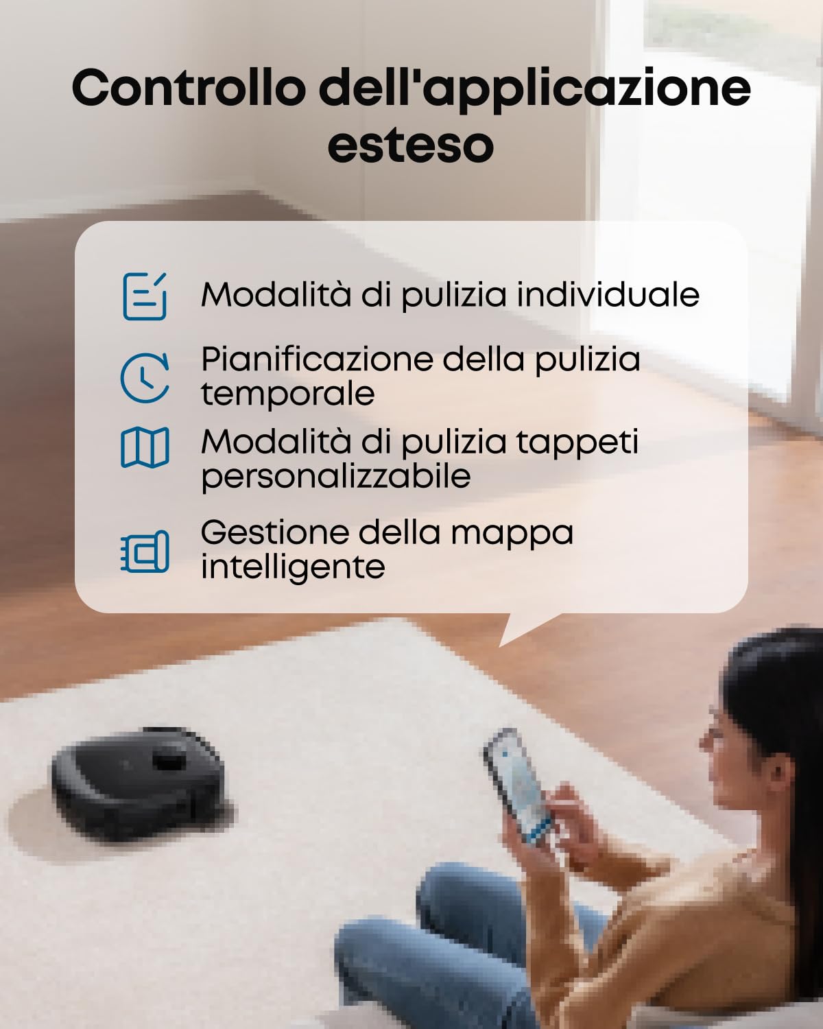 eufy Robot Aspirapolvere E25, HydroJet con Rullo Mop, 20.000 Pa Aspirazione Turbo, Robot Aspirapolvere e Lavapavimenti 2-in-1, Pulizia Angoli e Bordi, Anti-Groviglio, Evitamento Ostacoli AI, Nero