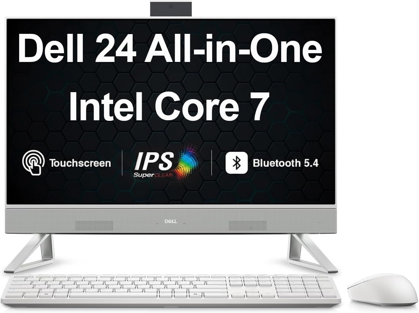 Dell 24 AI Powered All-in-One 23.8″ Touchscreen IPS FHD Display (Intel Core 7 150U, 16GB DDR5, 512GB M.2 PCIe SSD, Intel Graphics, WiFi 6E, Webcam, Bluetooth 5.4, Win 11 Pro)