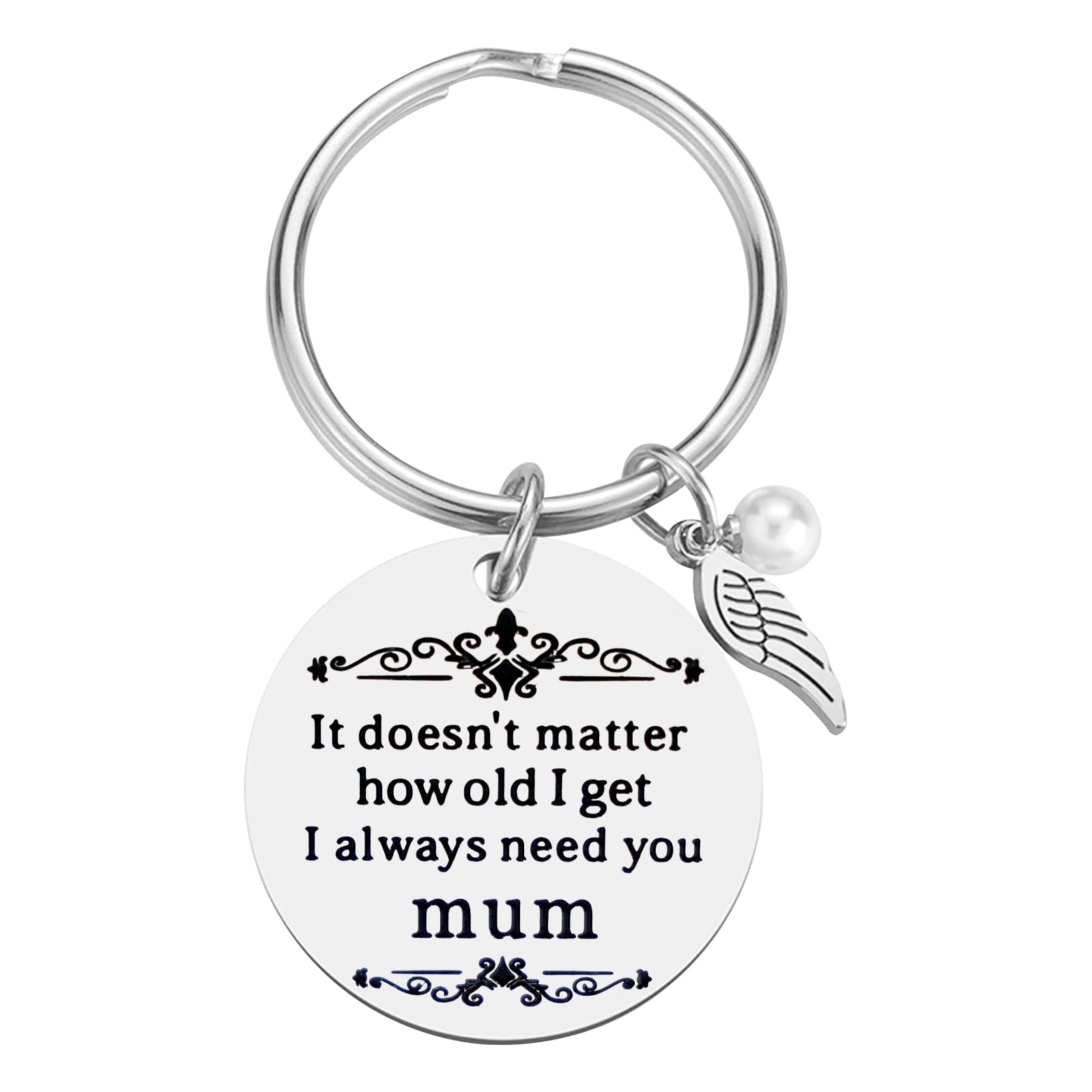 Itbxzzy Girls Silver Mum Gifts From Daughter Son For Mum Birthday Valentine's Day Keychain Mother Keyring