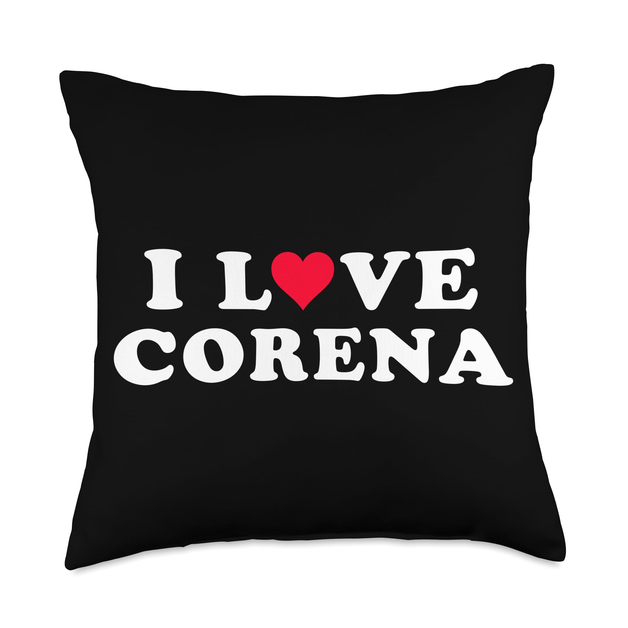 I Love Corena Matching Girlfriend & Boyfriend Corena Name Throw Pillow