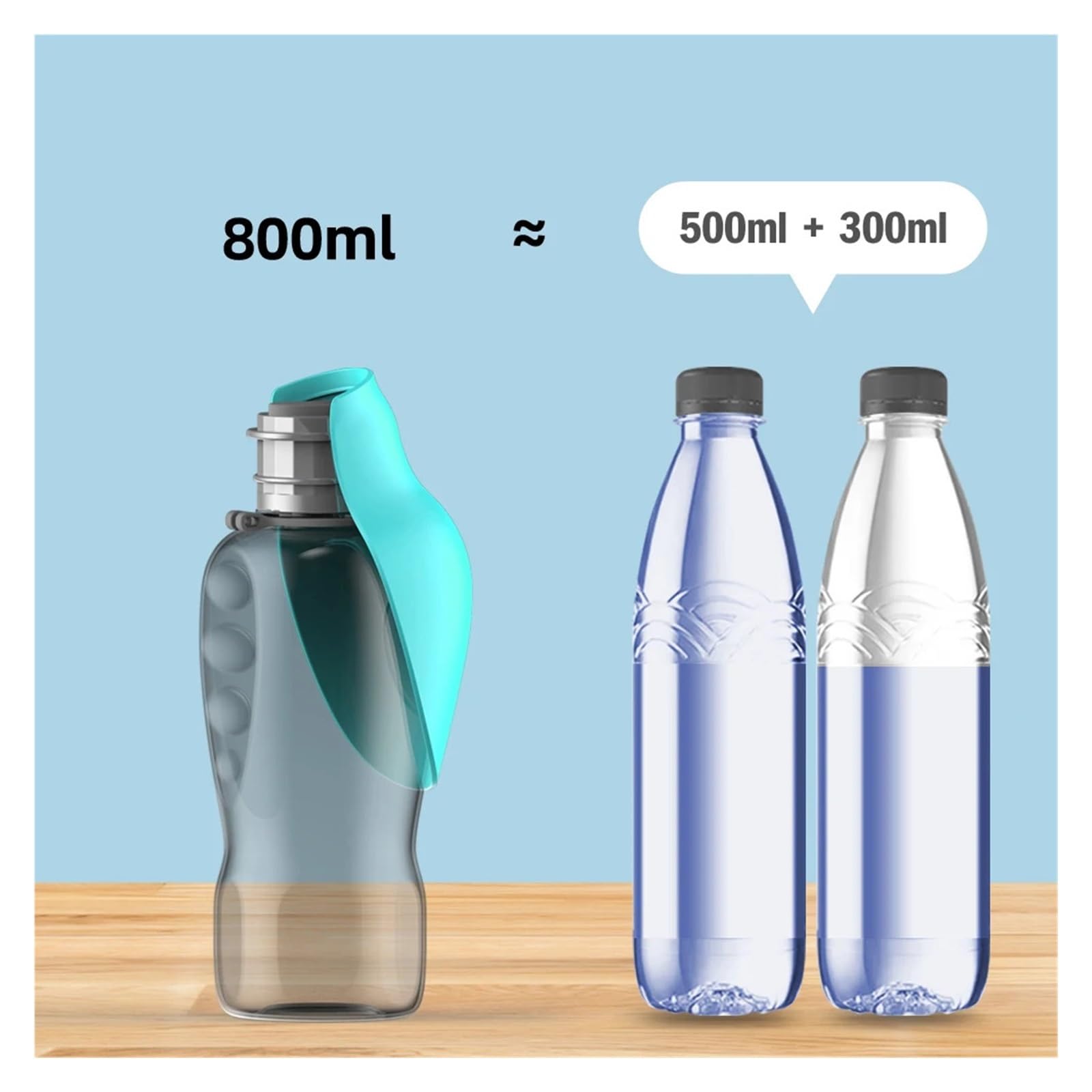 Dispensador De Agua Portátil De Viaje Con Botella De Agua For Perros Grandes | For perros pequeños, medianos y grandes, bebederos for mascotas, comedero for Labrador(Green)