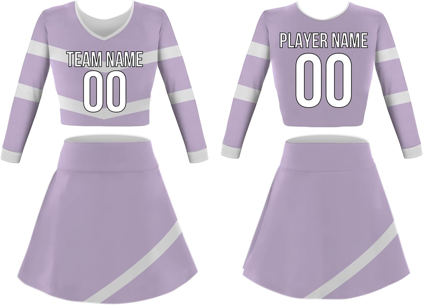 SGS Custom Cheerleading Uniforms, Personalized Standard Design with Name & Number, Cheerleading Uniforms for Unisex
