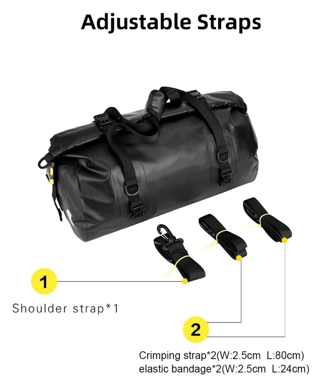 Trasera para BMW para Adventure Estuche para Motocicleta Asiento Trasero Caja Lateral para Motor Alforja 20L Bolsa De Equipaje Impermeable Alforjas para Sillín Bolsa Asiento(20l-Black 1pc)