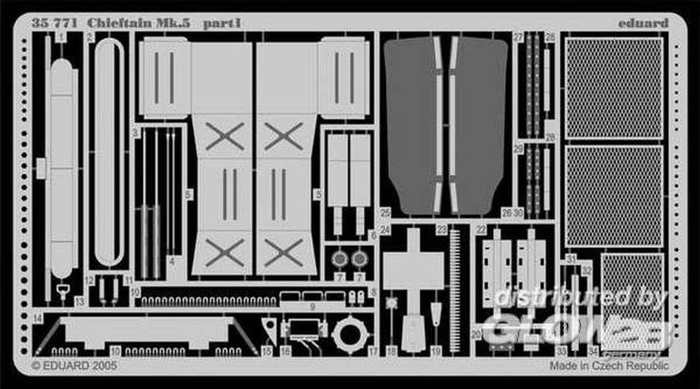 Eduard Photoetch 1:35 - Chieftain Mk.5 (Tamiya)