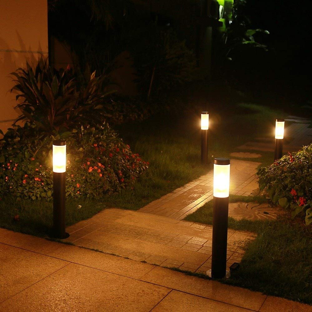Lampada Decorativa per Cortile di Villa, Paralume in Acrilico con Corpo in Alluminio, Lanterna da palo, apparecchi di Illuminazione paesaggistica per Lanterne a Colonna,Height:60cm