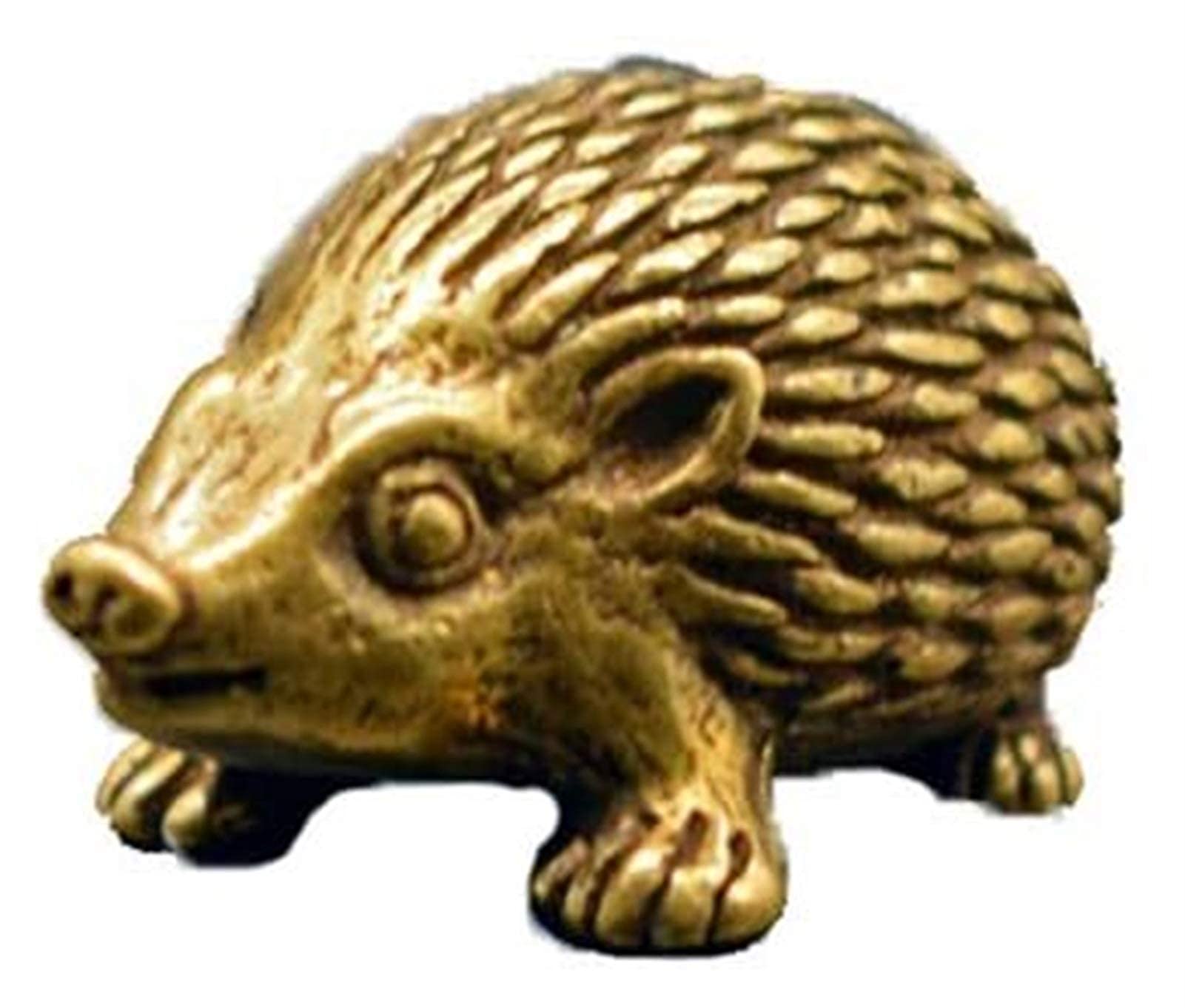 Posągi zwierząt 2 sztuk/zestaw miedziany jeż statua rzeźba mosiężna statuetka zwierząt figurka Retro Mini herbata zwierzęta domowe są urocze zwierzęce dekoracje