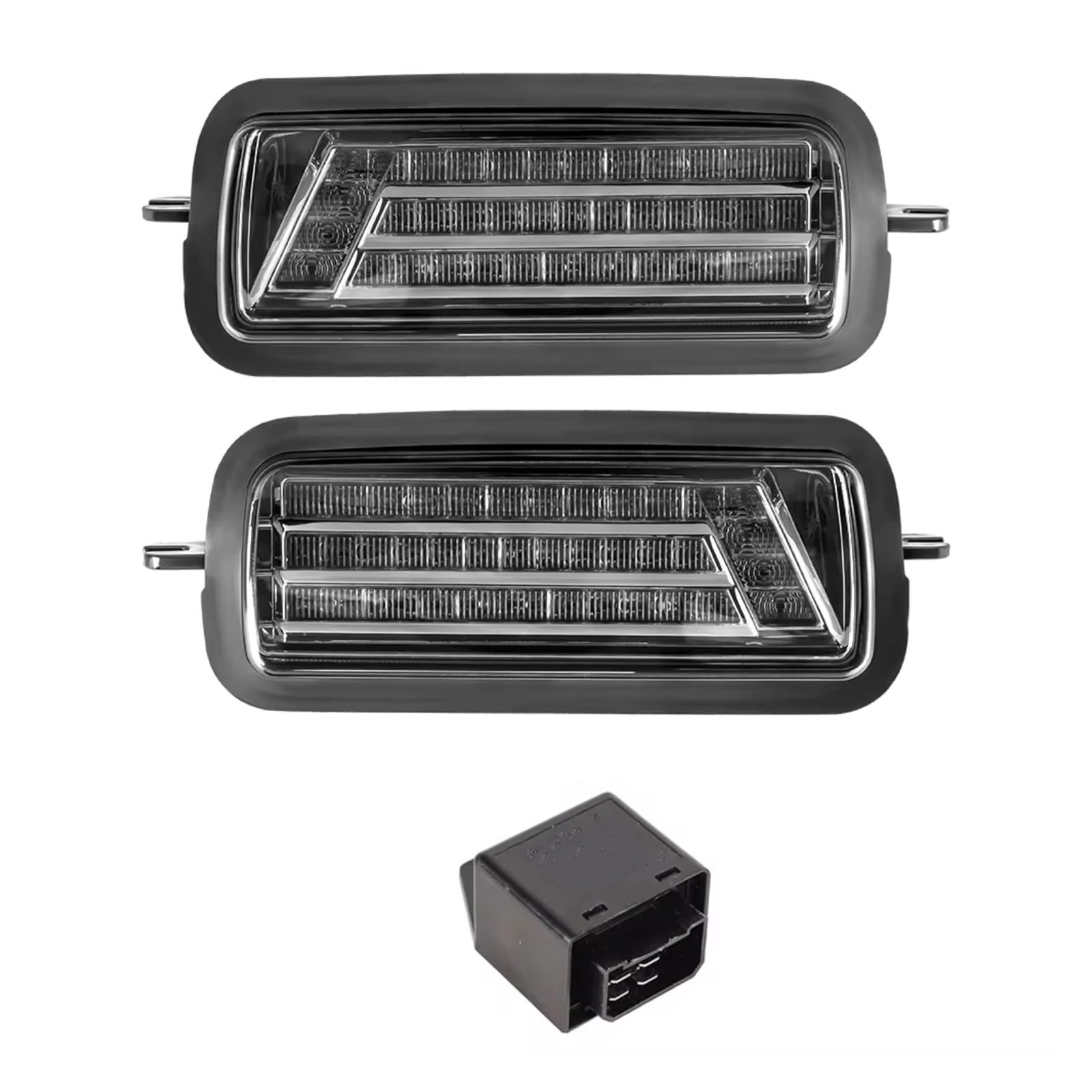 Headlight Assembly For Lada For Niva 4X4 1995 LED For DRL Lights With Running Turn Signal Plastic Function Car Styling Tuning(Light with relay)