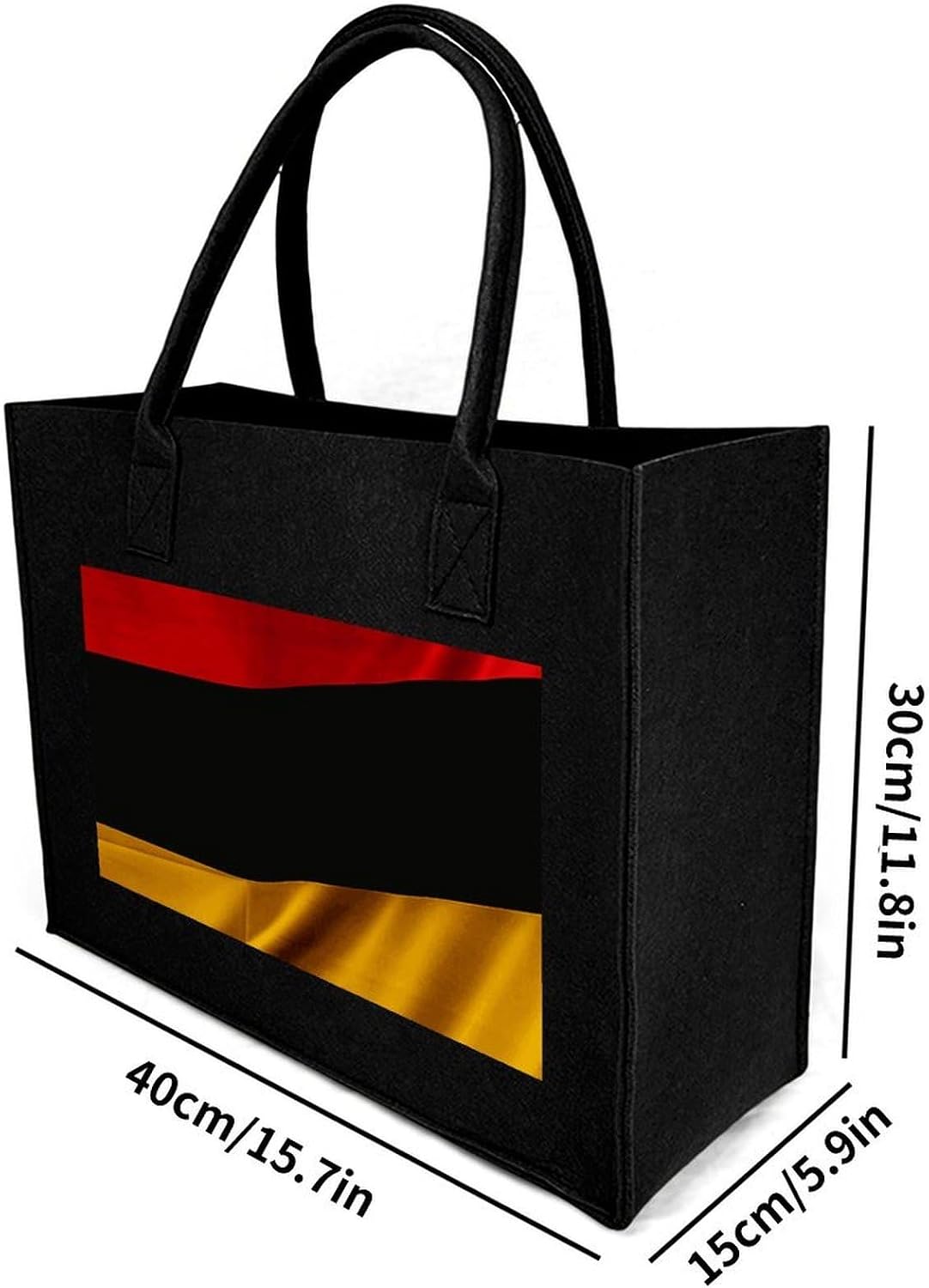 Germany Flag Tote Bag for Unisex, Large Felt Shopping Bag with Handles, Handbag, Reusable Gift Bag