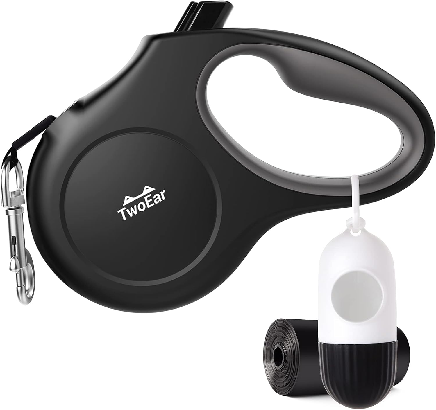 TwoEar Retractable Dog Leash with Dispenser and 20 Poop