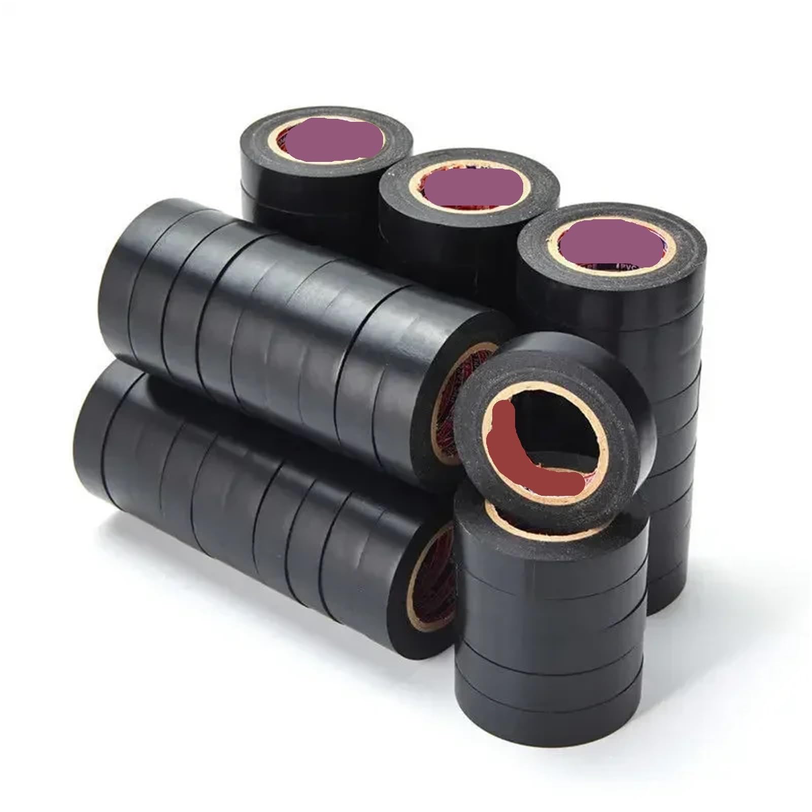 Nastro Isolante Nastro isolante elettrico ignifugo nero da 12M Filo for elettricisti autoadesivo impermeabile in PVC ad alta tensione(16PCS)