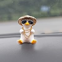 Vista 6 de Accesorios de decoración de coche de pato oscilante, colgante de espejo retrovisor para automóvil, decoración de espejo retrovisor para damas